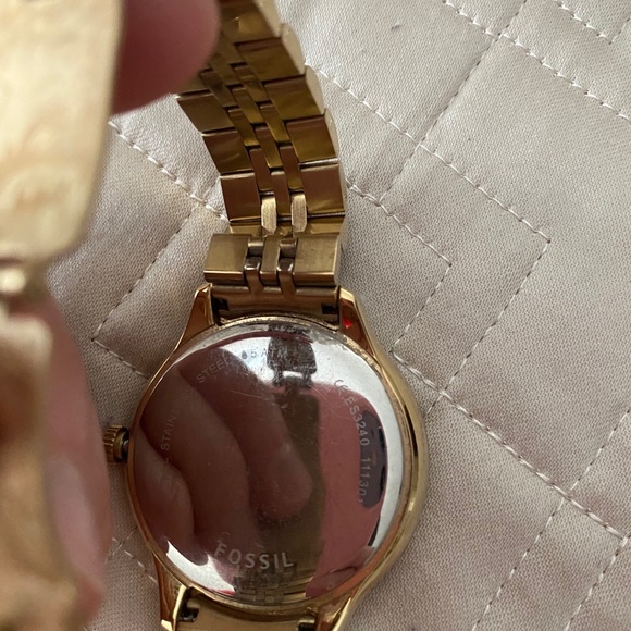 Fossil Women’s All Stainless Steel Gold Watch, 6” - Picture 5 of 8